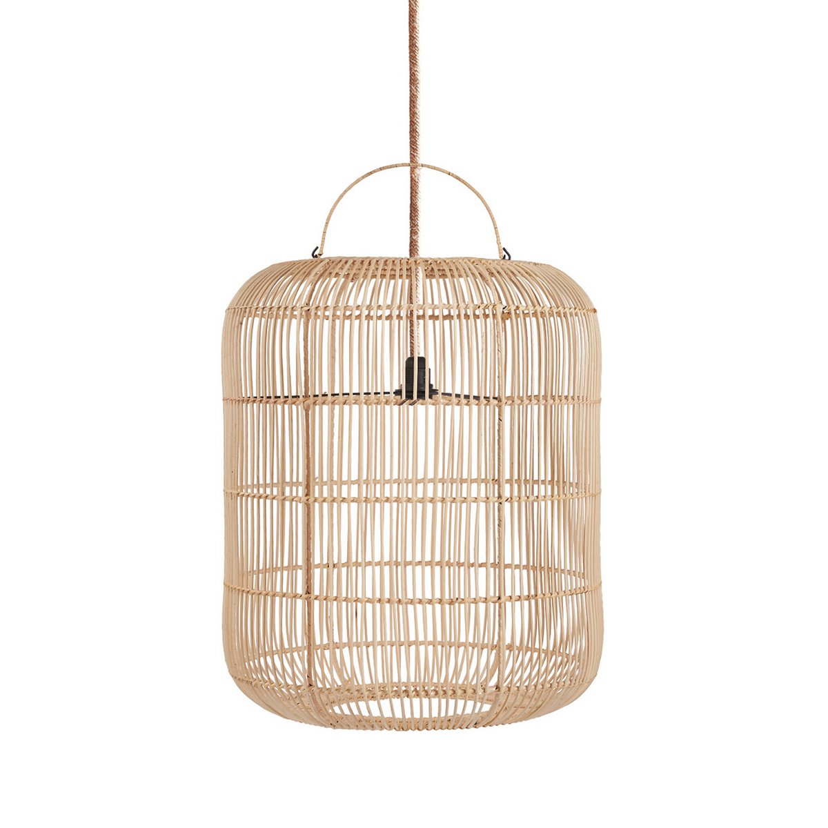 Rattan pendant light, medium – The Bozelo, beige