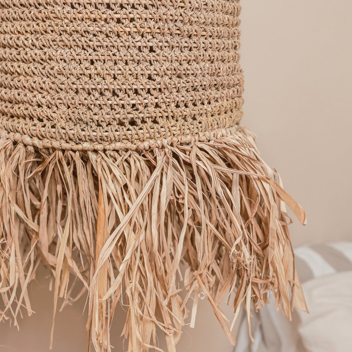 Hängeleuchte KAWAH aus Bast & Rattan – 25 cm, 50 cm hoch