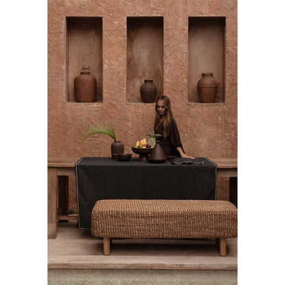 Water hyacinth bench 140×60 cm - natural brown, Indonesia