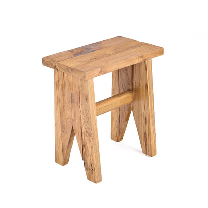 Teak stool with sturdy legs - 40 cm