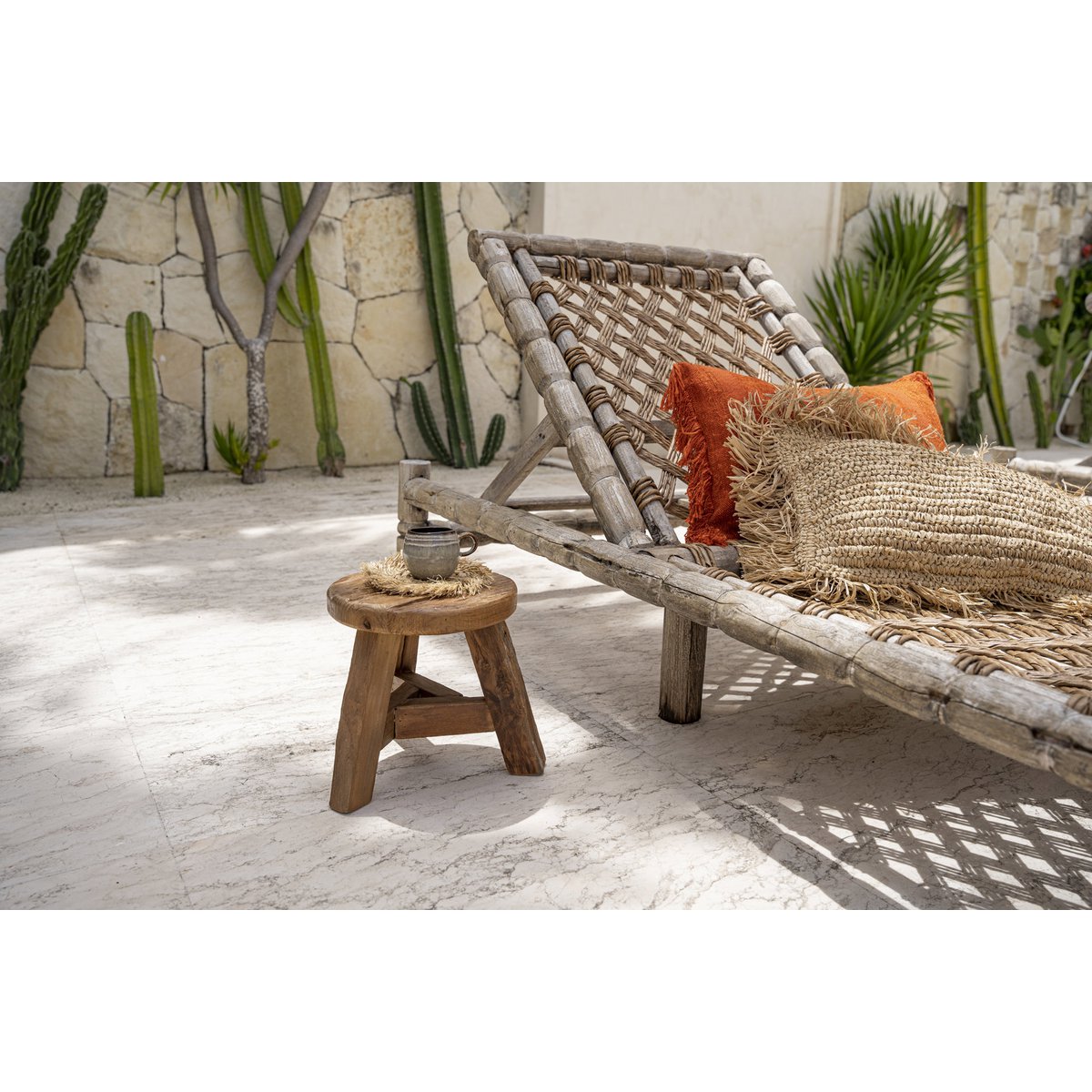 Yatai wood stool - natural, small