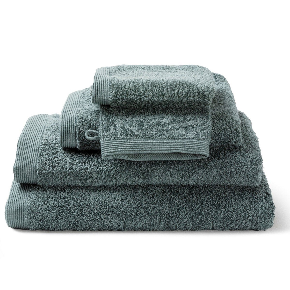 Linen towel set in eucalyptus — Como