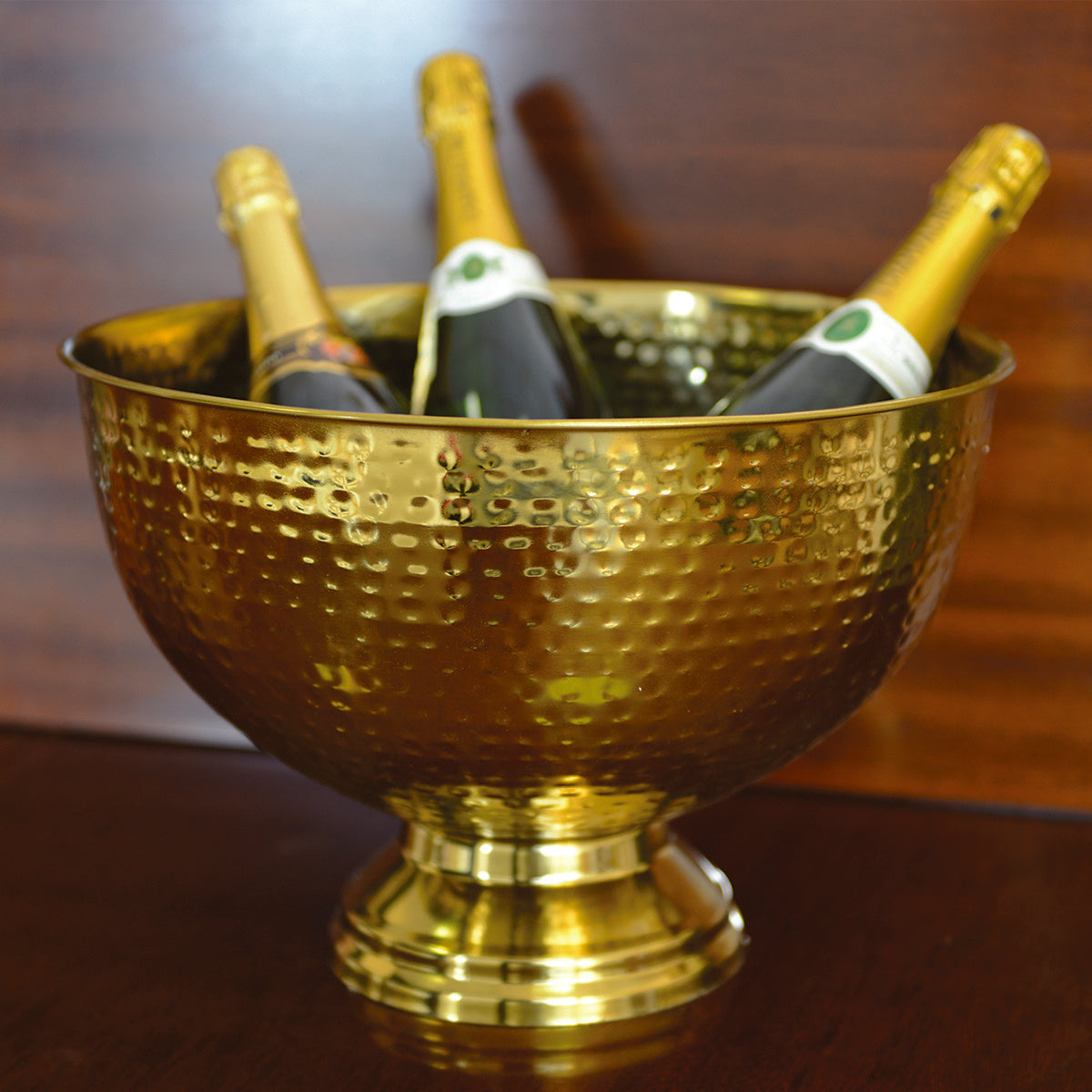 Stainless steel champagne bucket, 30cm - gold finish