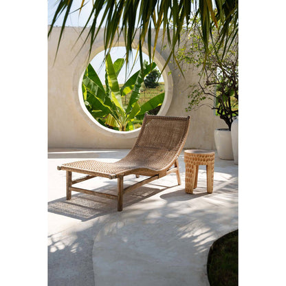 Suar wood stool, natural - 35 × 45 cm