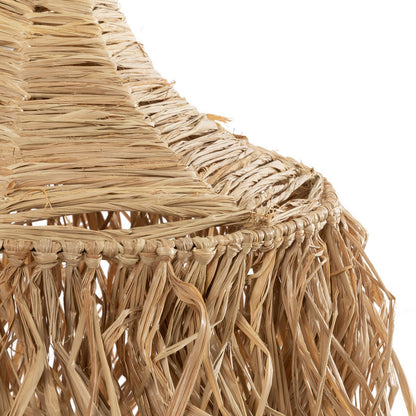 Raffia pendellampe – 40 cm bred, 150 cm fald