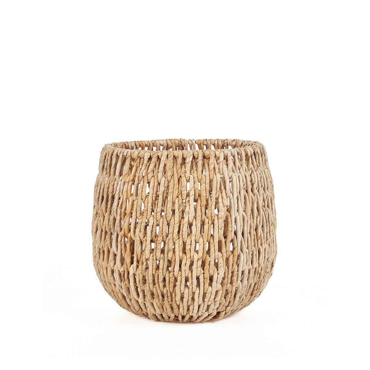 Palm leaf cylinder basket, medium