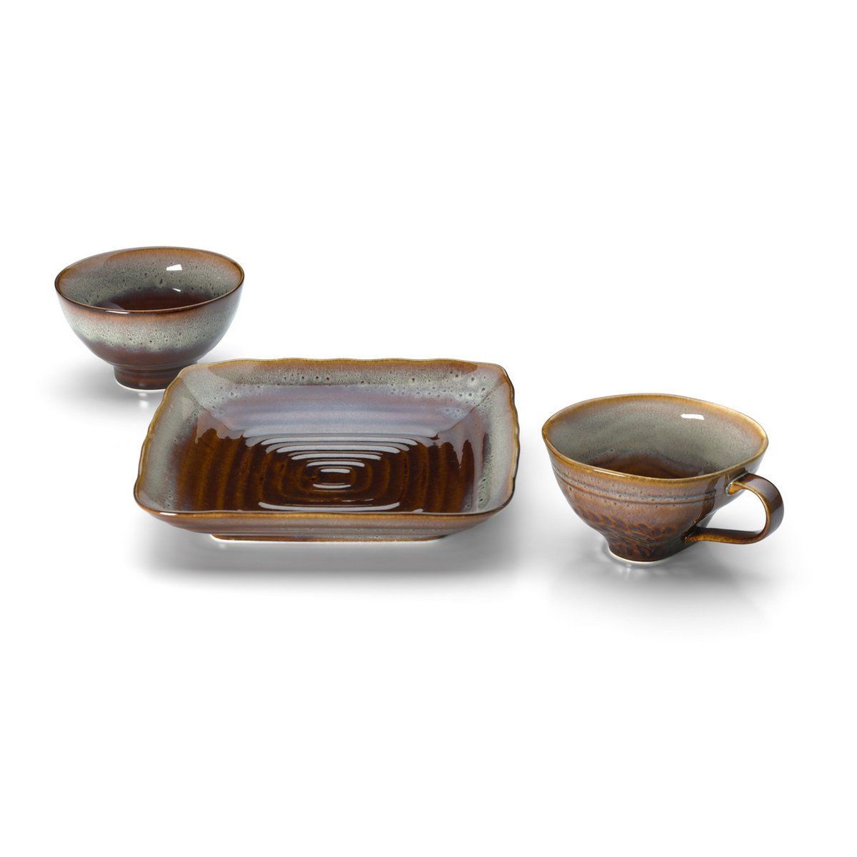 Ceramic mug 13.5 × 6.2 cm – Smoked Horizon, brown-grey