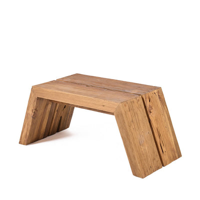 Teak side table, 55 cm - sculptural form
