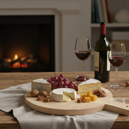 Round wooden cutting board 39cm