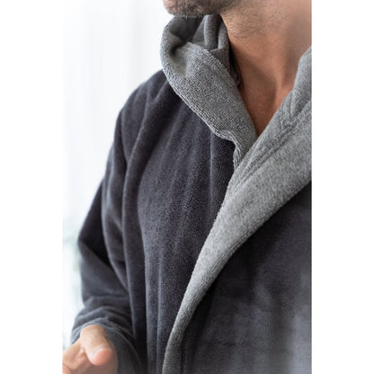 Teddy Duo bathrobe grey - size S