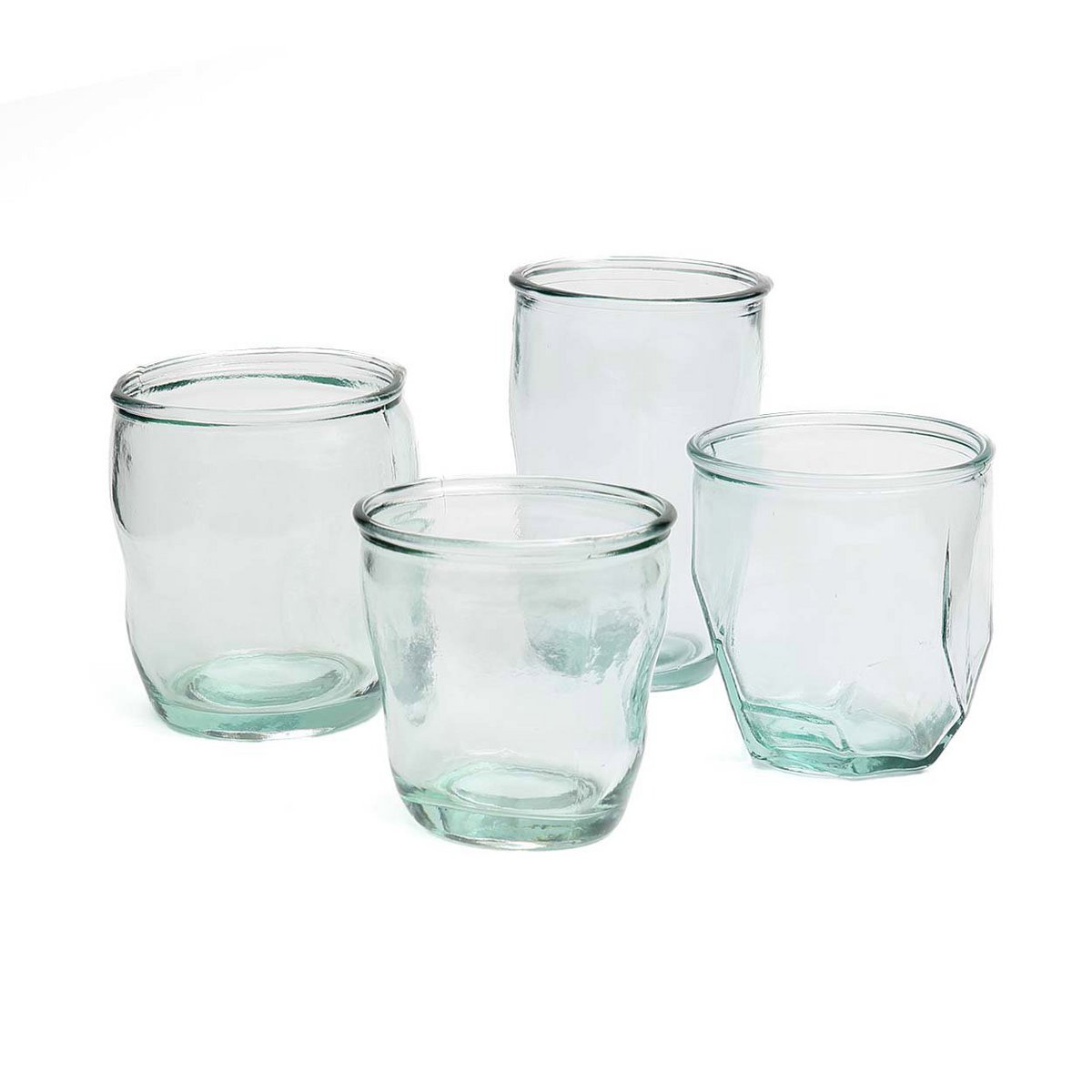 Recycled glass tumbler - Blue - 9 cm