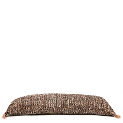 Cotton cushion cover 35×100 cm - black copper, made in India