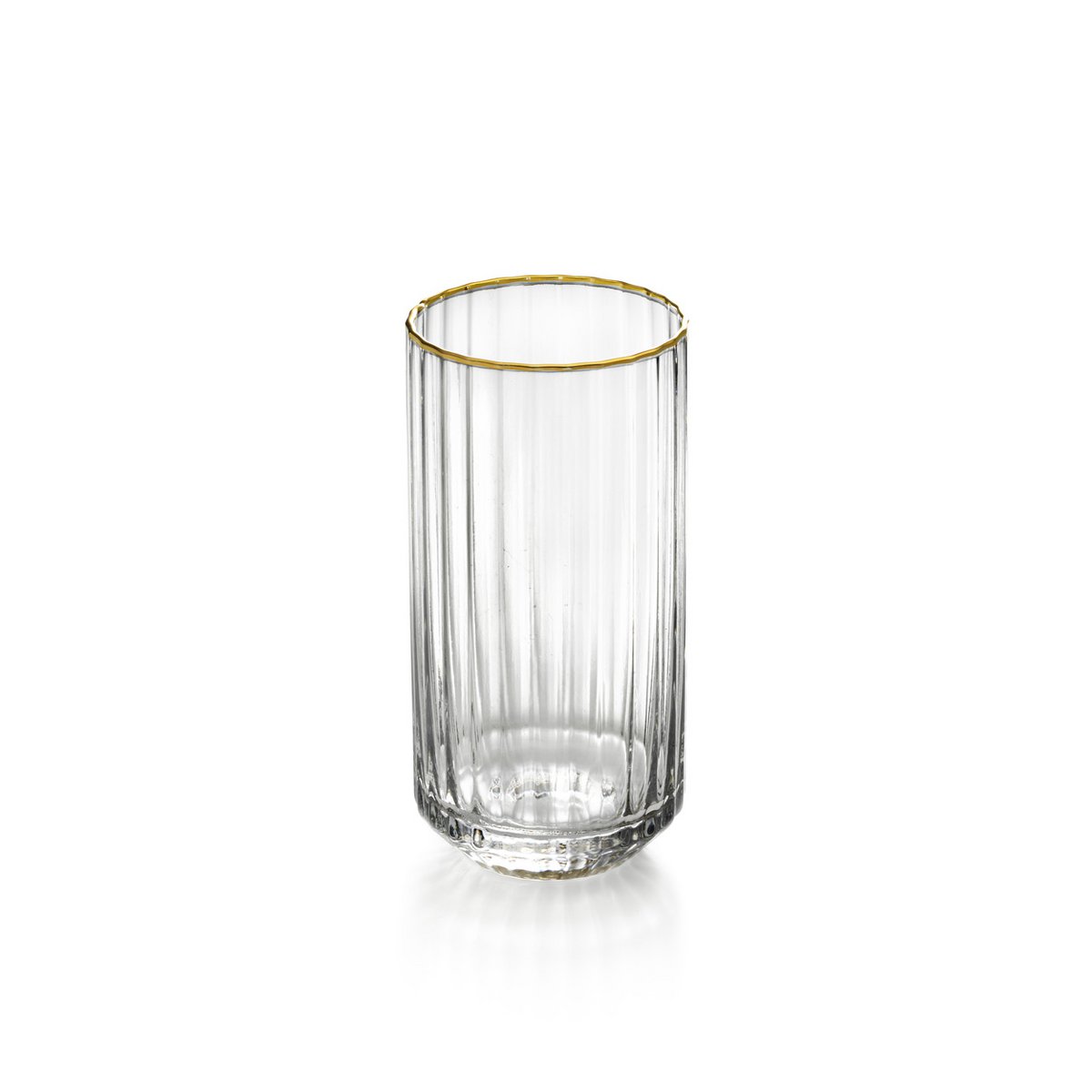 Recycled glass highball - Gold rim - 14 cm