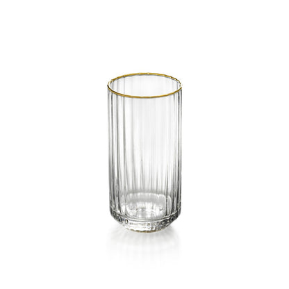 Recycled glass highball - Gold rim - 14 cm