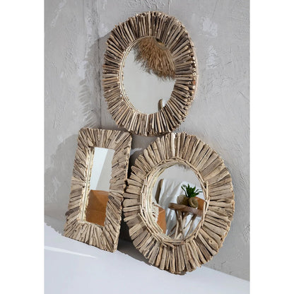 Driftwood framed mirror, natural - M