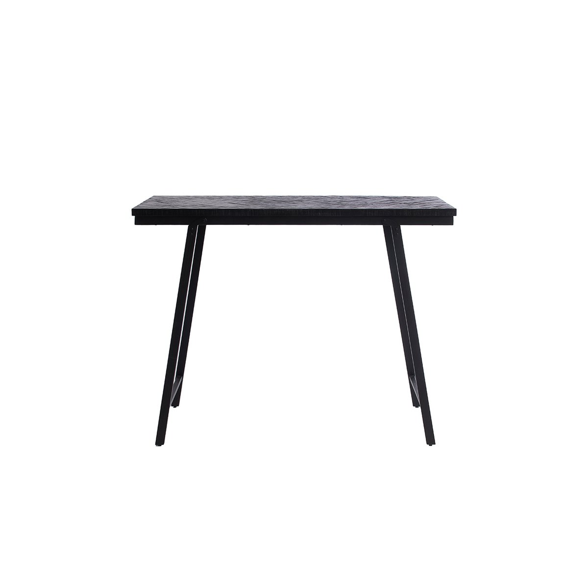 Herringbone high table, black teak - 140 cm