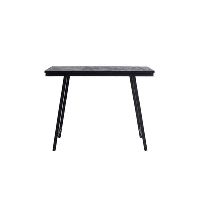 Herringbone high table, black teak - 140 cm