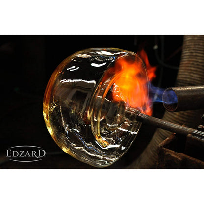 Hand-blown glass jug Olivia, 1.5L - platinum rim