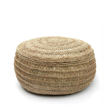 Seagrass pouffe, handwoven – medium