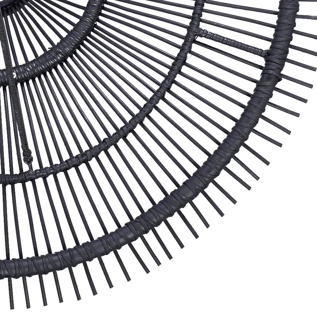 Deckenleuchte Black Rattan Sky XL - offen gewebter Schirm