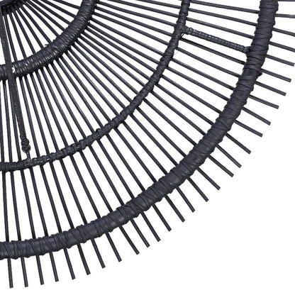 Deckenleuchte Black Rattan Sky XL - offen gewebter Schirm