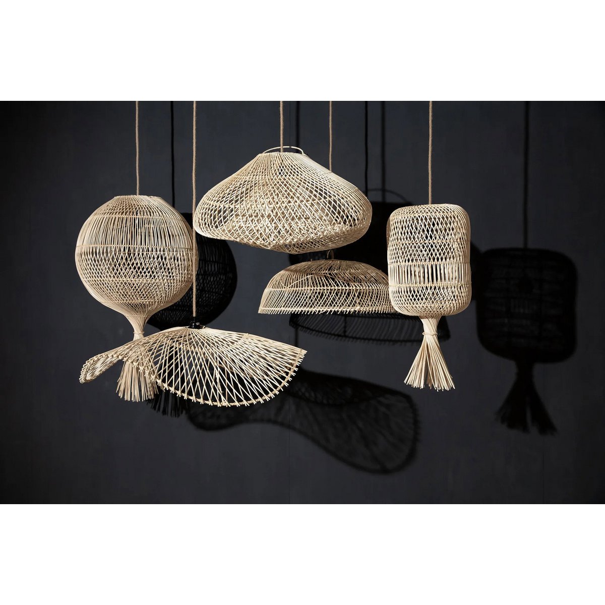 Gulvlampe skærm i naturrattan 50 cm - Wonton