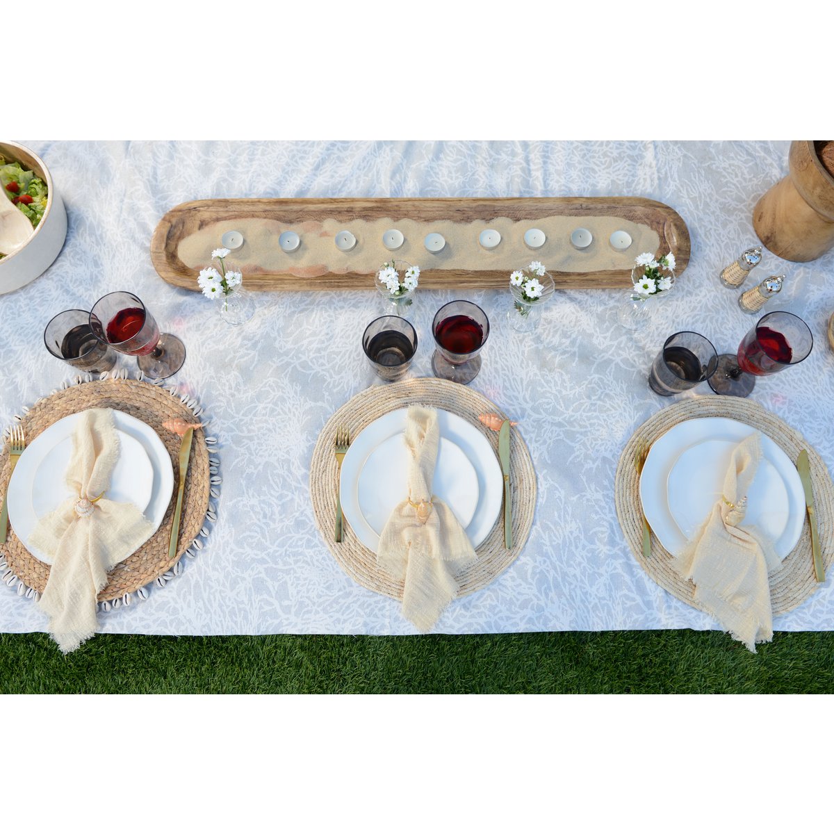 Wooden rectangular tray, 100×9×2.5cm - Long