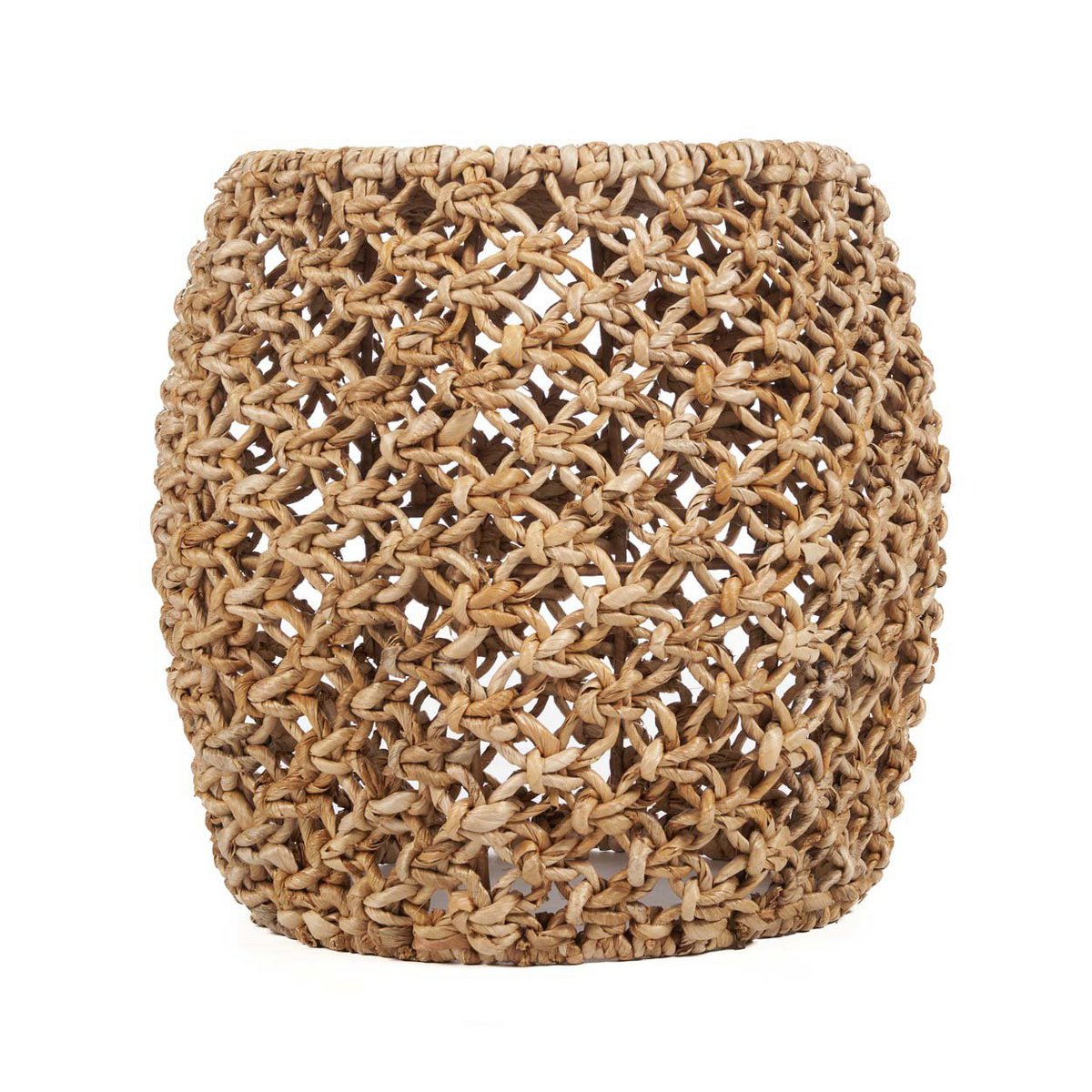 Palm leaf barrel stool, 49 × 45 cm - Natural
