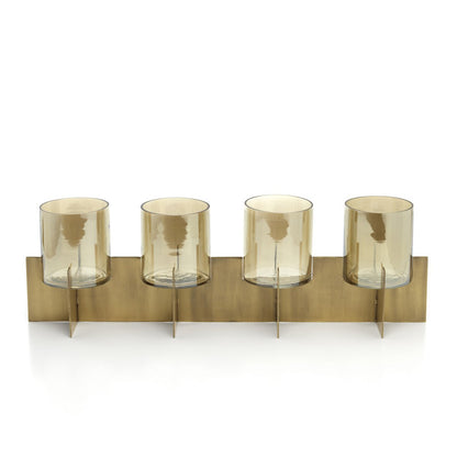 Quarta candle holder, solid brass - 4-arm