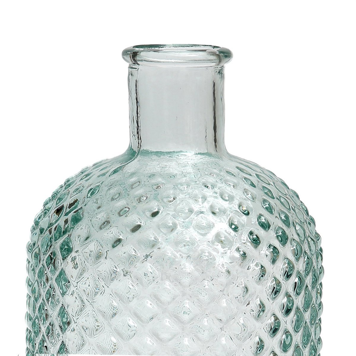 Blue glass bottle 28 cm – made in Spain
