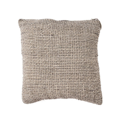 Linen cushion cover 50×50 cm – natural black grain texture