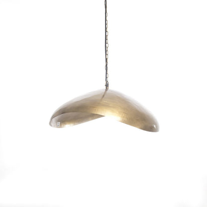 Messing-Eisen-Pendelleuchte, gewölbte Kuppel – XL, 100 cm