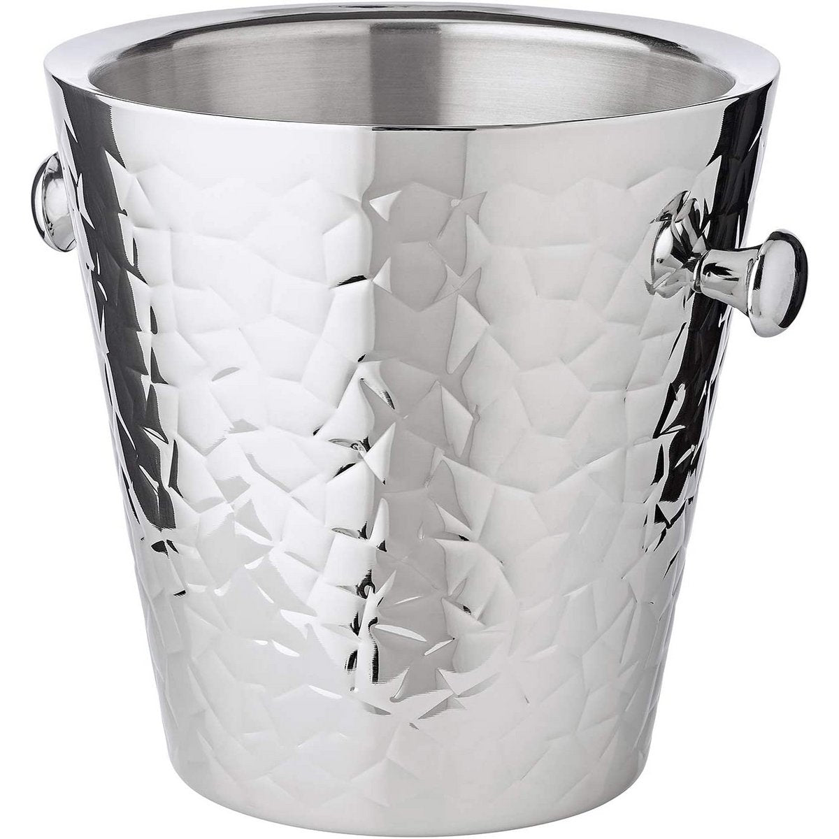 Champagnerkühler mit Griffen, Edelstahl – 23 cm