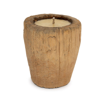 Wood candle trunk, handmade - Natural