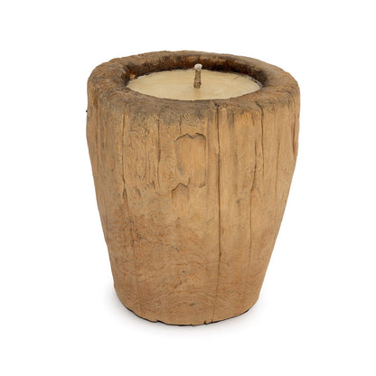 Wood candle trunk, handmade - Natural