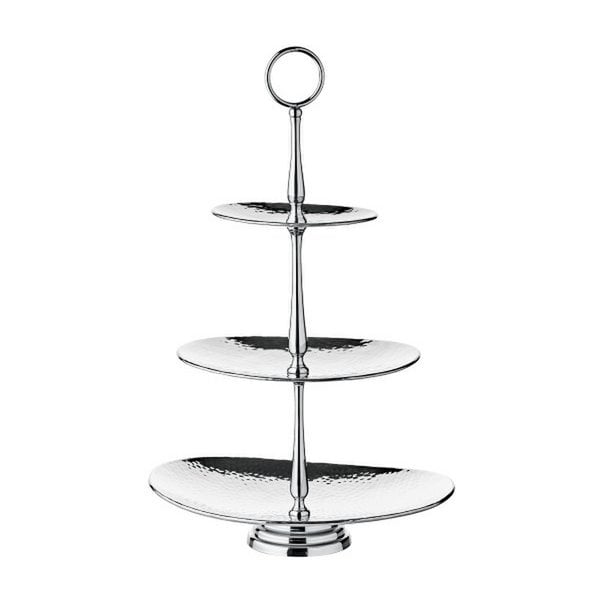 Gulf tiered stand, stainless steel, 49cm