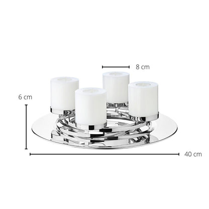 Stainless steel advent wreath La Annabell, 40 cm