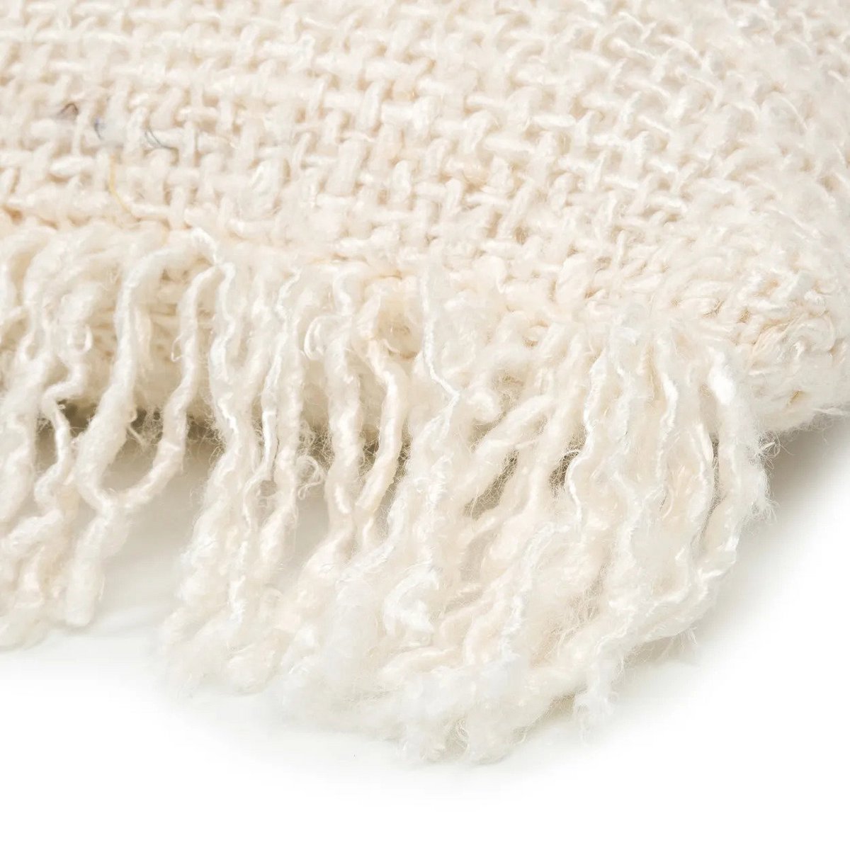 Hand-dyed cotton cushion cover, 40×40 cm - cream