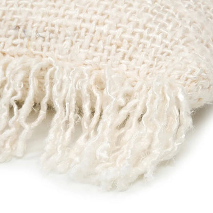 Hand-dyed cotton cushion cover, 40×40 cm - cream
