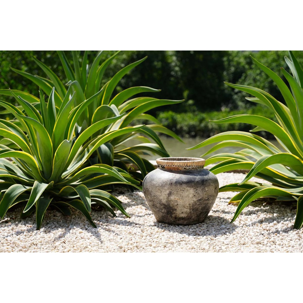 Styly terracotta vase, antique grey - medium