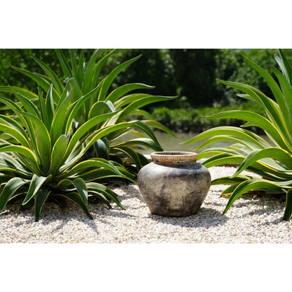 Styly terracotta vase, antique grey - medium
