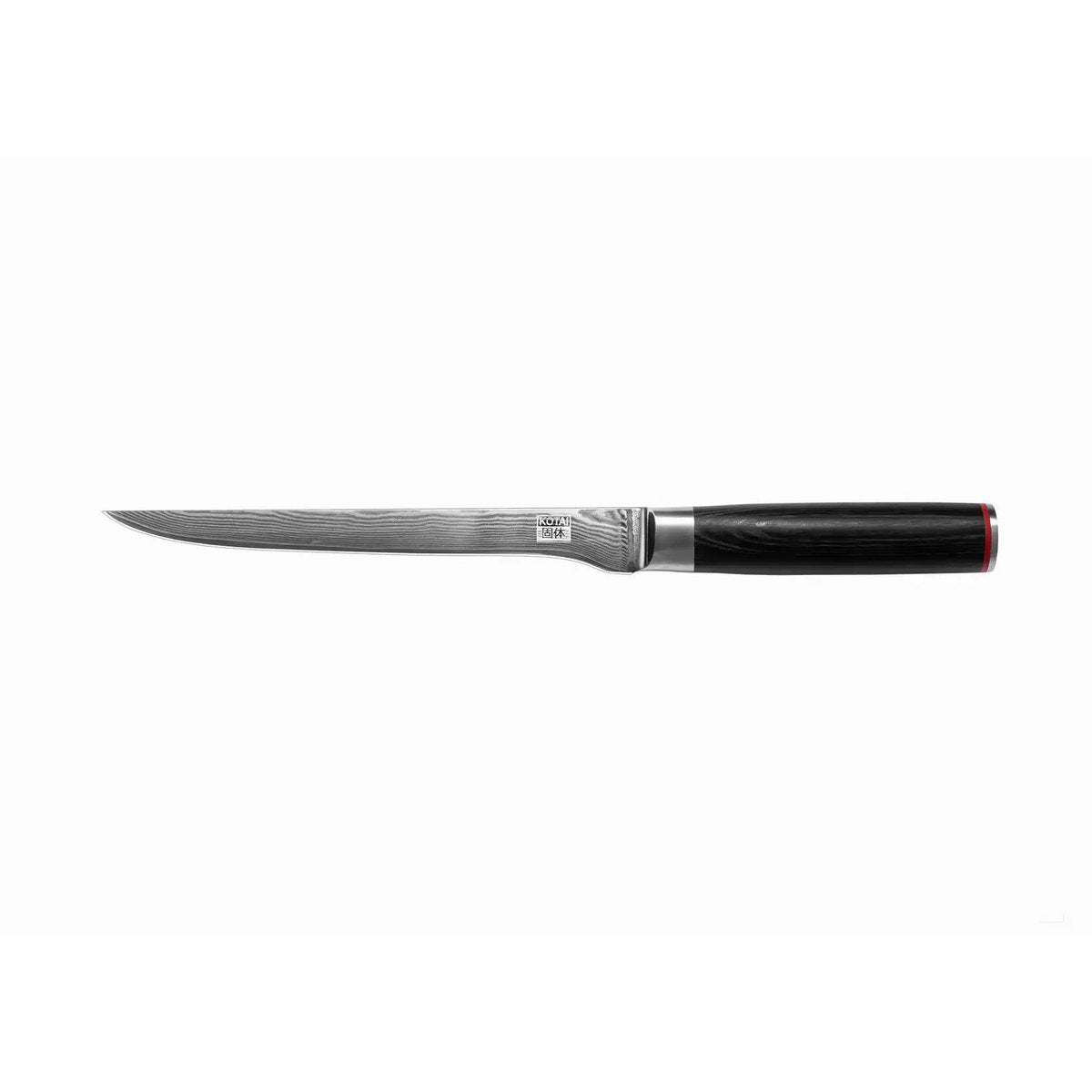 Damascus fillet knife 200 mm - wood handle