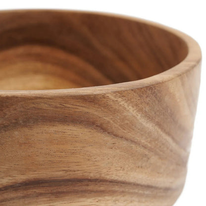 Suar wood salad bowl M, 20 cm – round natural wood
