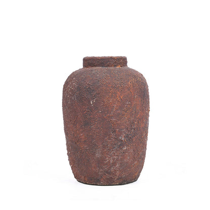 Terracotta vase, small - burgundy handmade