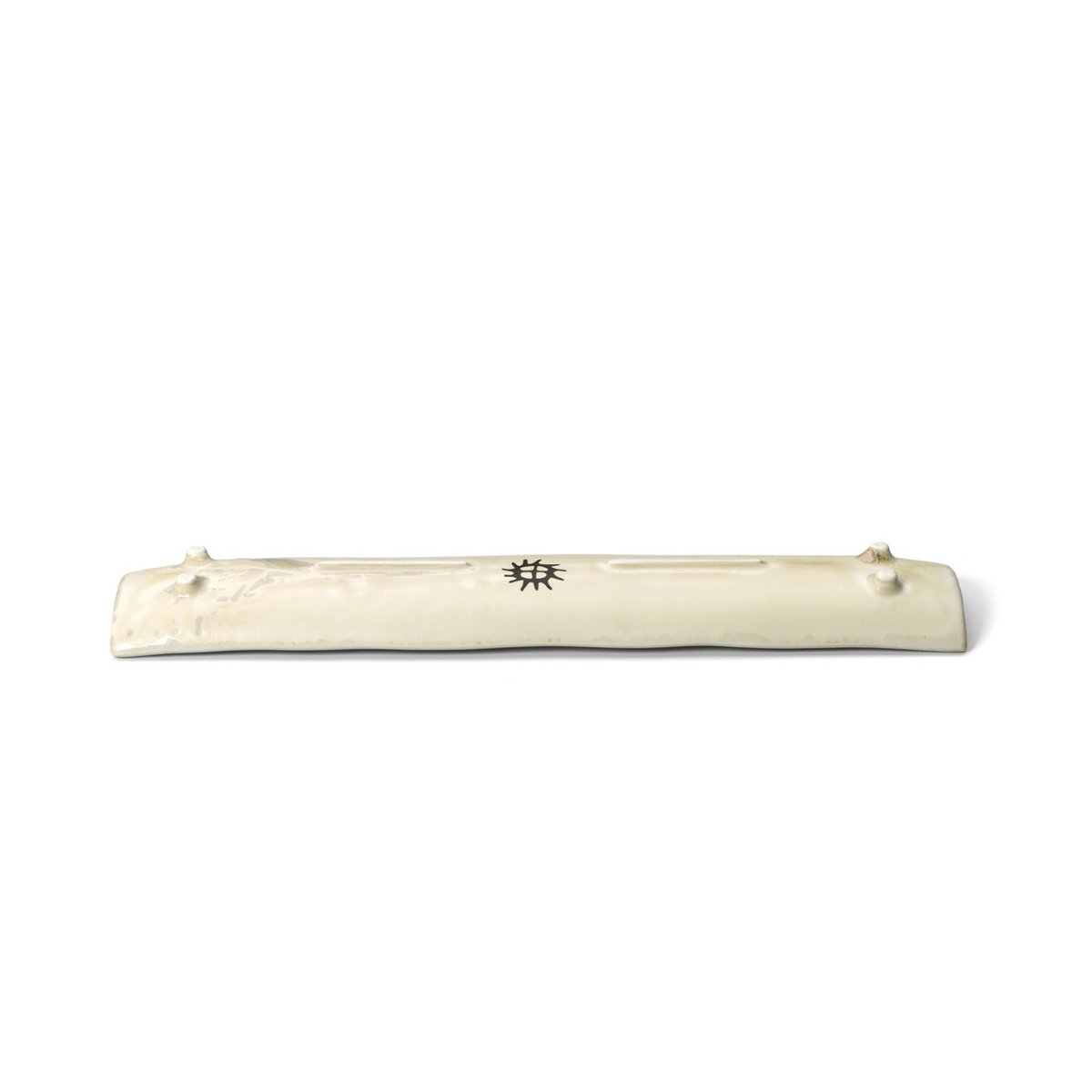 Keramisk langt fad 39×8 cm - beige