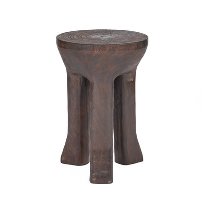 Java Trebenet Sidebord, 40 cm - Mørk valnød