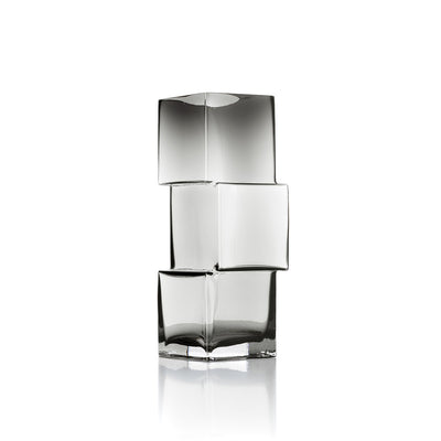 Rummikub glass vase, dark grey, large