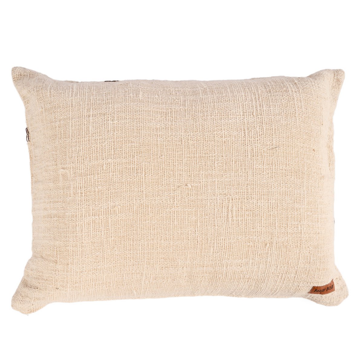 Cotton cushion cover 50×70 – cream, stitched detail