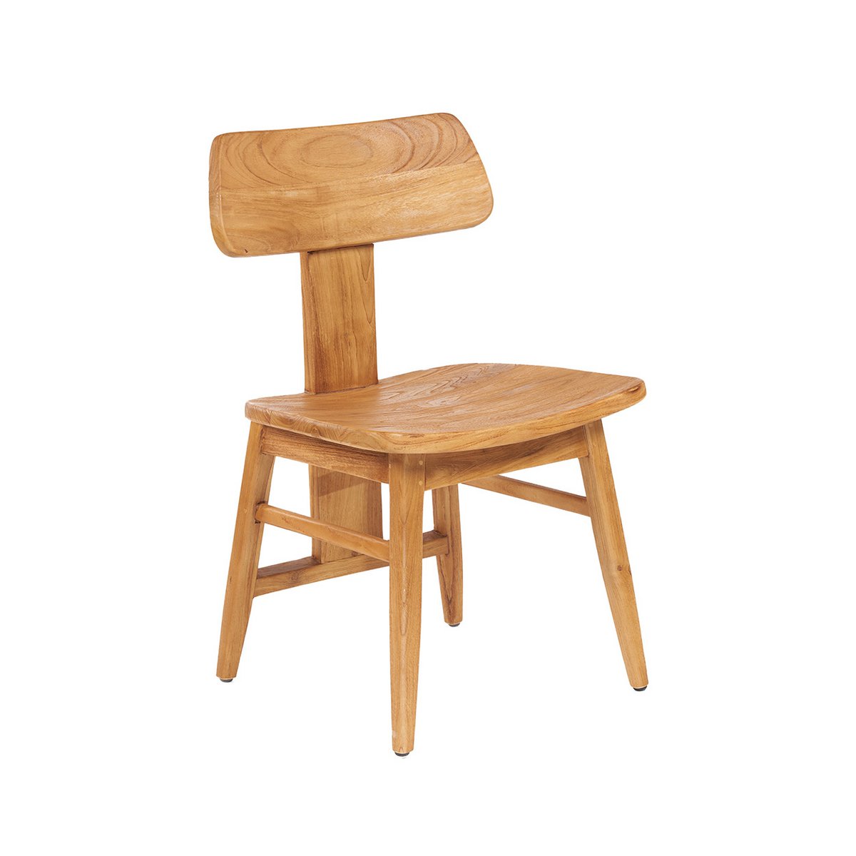 Teak dining chair, natural – T-back
