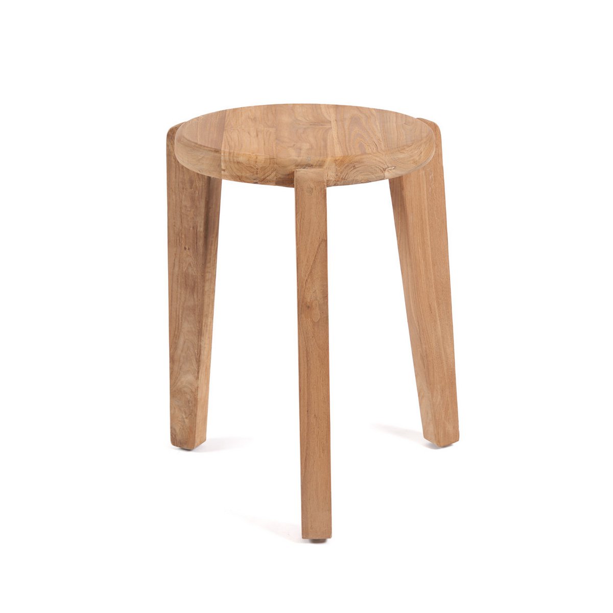 Wood side table 40×40 cm - natural finish, Indonesia